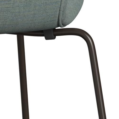 [product_category]-Fritz Hansen 3107 Chair Full Upholstery, Brown Bronze/Remix Green/Grey-Fritz Hansen-3107FU-REM906-DBPC-FRI-7