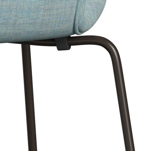 [product_category]-Fritz Hansen 3107 Chair Full Upholstery, Brown Bronze/Remix Light Blue-Fritz Hansen-3107FU-REM823-DBPC-FRI-7