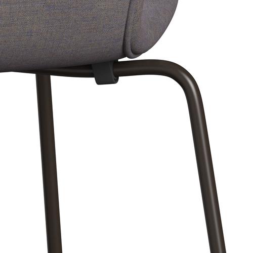 [product_category]-Fritz Hansen 3107 Chair Full Upholstery, Brown Bronze/Remix Pink Blue-Fritz Hansen-3107FU-REM722-DBPC-FRI-7