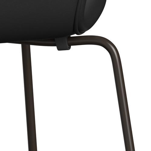 [product_category]-Fritz Hansen 3107 Chair Full Upholstery, Brown Bronze/Soft Black-Fritz Hansen-3107FU-SOBLA-DBPC-FRI-7