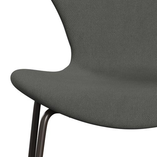 [product_category]-Fritz Hansen 3107 Chair Full Upholstery, Brown Bronze/Steelcut Grey-Fritz Hansen-3107FU-STI160-DBPC-FRI-6