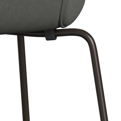 [product_category]-Fritz Hansen 3107 Chair Full Upholstery, Brown Bronze/Steelcut Grey-Fritz Hansen-3107FU-STI160-DBPC-FRI-7