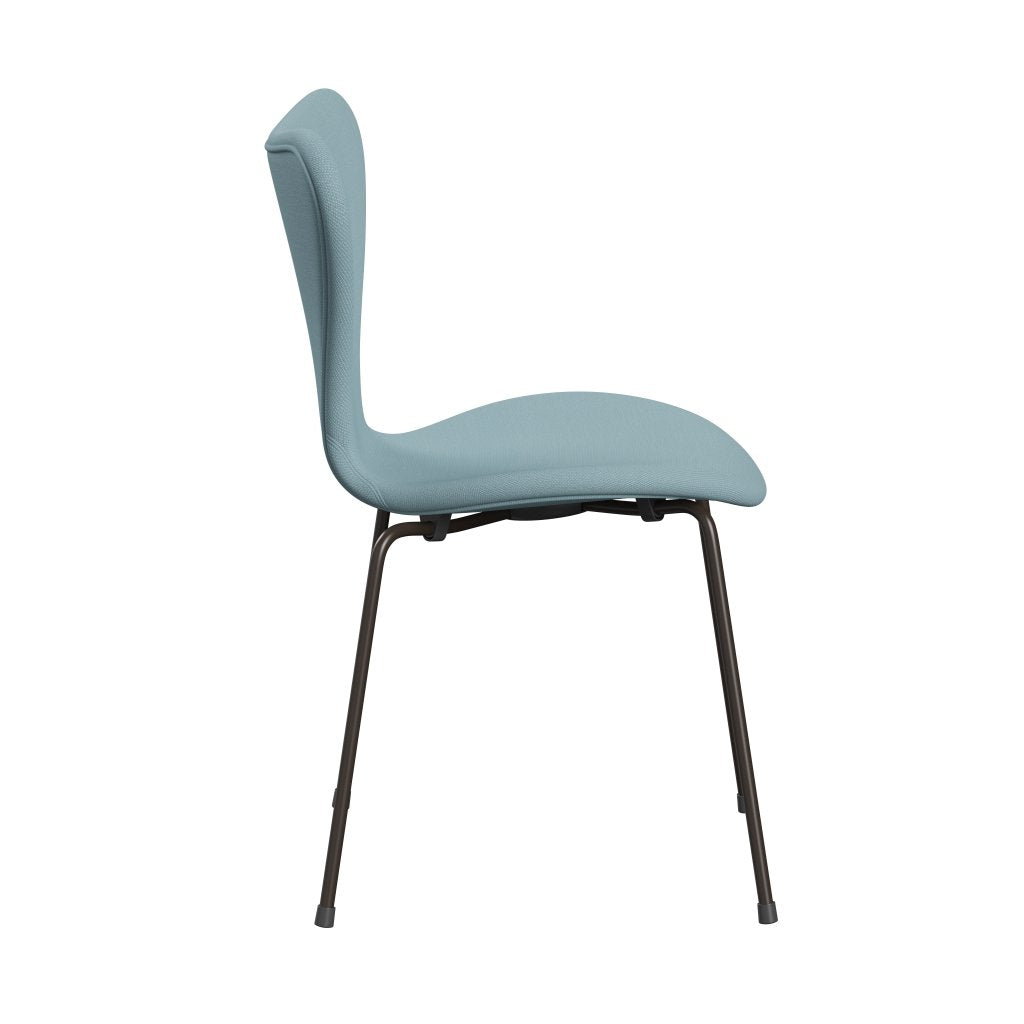 [product_category]-Fritz Hansen 3107 Chair Full Upholstery, Brown Bronze/Steelcut Pastel Blue-Fritz Hansen-3107FU-STI820-DBPC-FRI-3