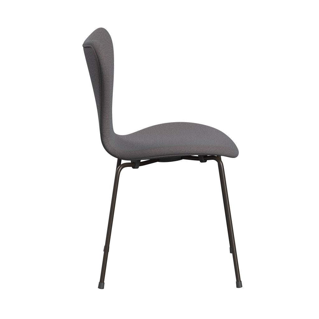 [product_category]-Fritz Hansen 3107 Chair Full Upholstery, Brown Bronze/Steelcut Trio Soft Blue/Brown/Black-Fritz Hansen-3107FU-STR336-DBPC-FRI-3