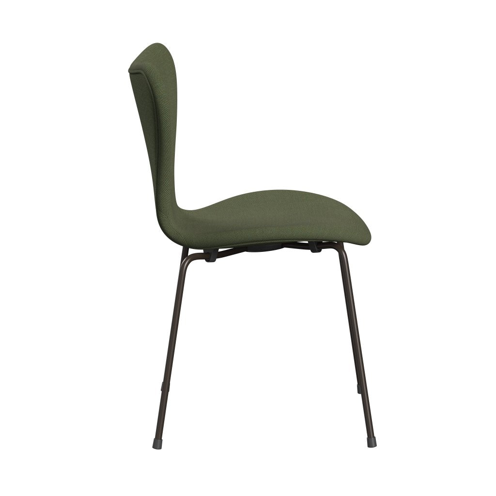 [product_category]-Fritz Hansen 3107 Chair Full Upholstery, Brown Bronze/Steelcut Trio Soft Green-Fritz Hansen-3107FU-STR946-DBPC-FRI-3