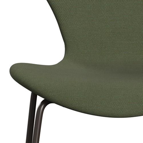 [product_category]-Fritz Hansen 3107 Chair Full Upholstery, Brown Bronze/Steelcut Trio Soft Green-Fritz Hansen-3107FU-STR946-DBPC-FRI-6