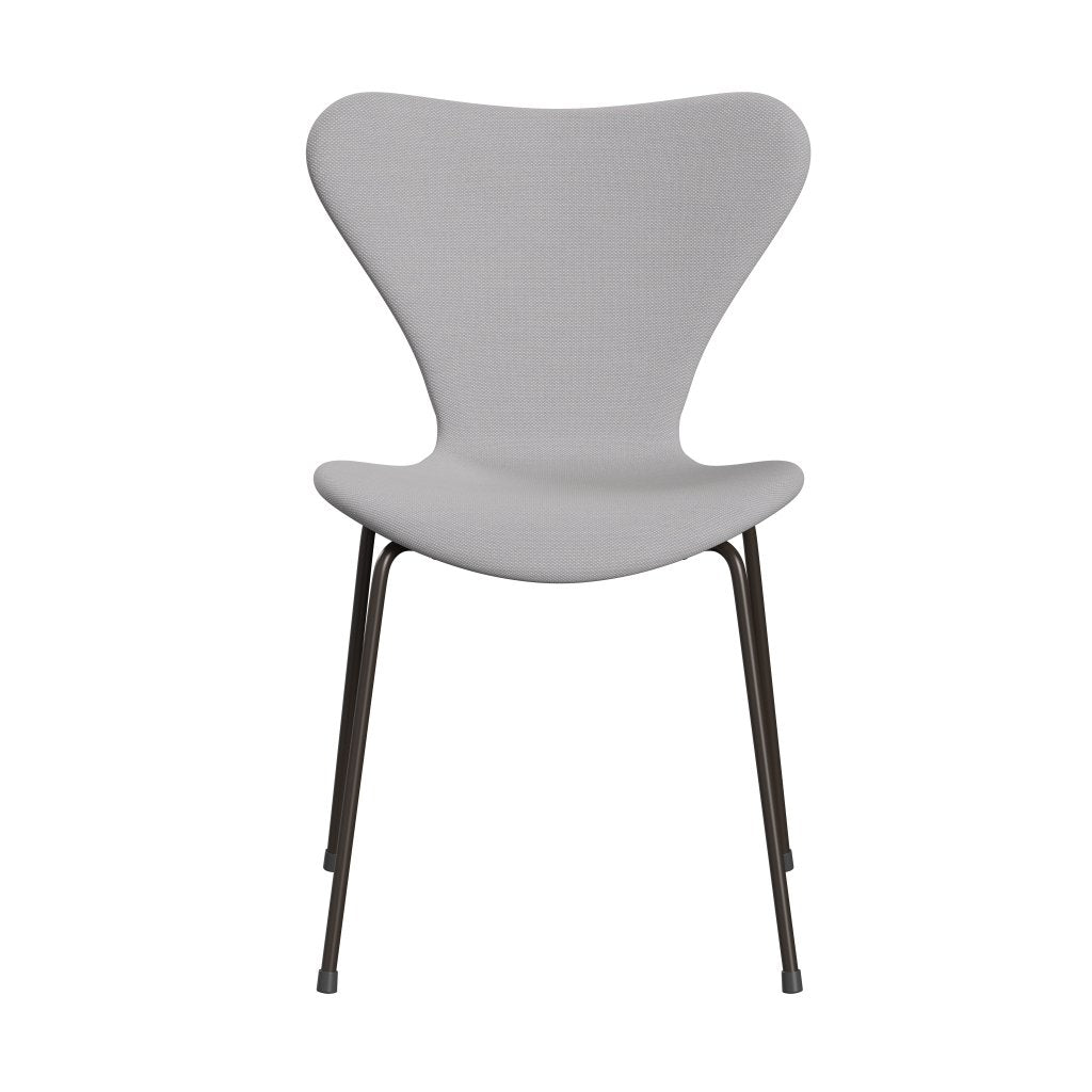 [product_category]-Fritz Hansen 3107 Chair Full Upholstery, Brown Bronze/Steelcut Trio White & Light Grey-Fritz Hansen-3107FU-STR105-DBPC-FRI-1