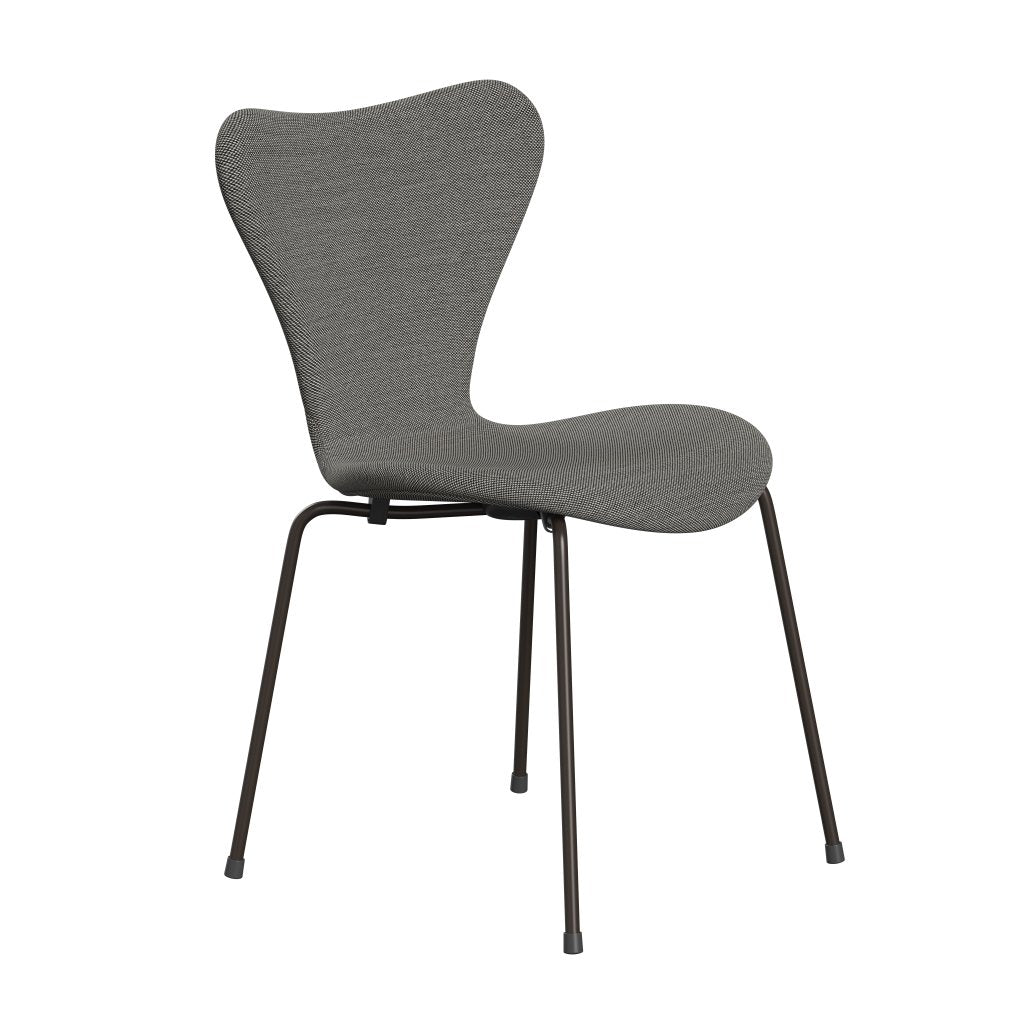 [product_category]-Fritz Hansen 3107 Chair Full Upholstery, Brown Bronze/Steelcut Trio White/Black-Fritz Hansen-3107FU-STR124-DBPC-FRI-2