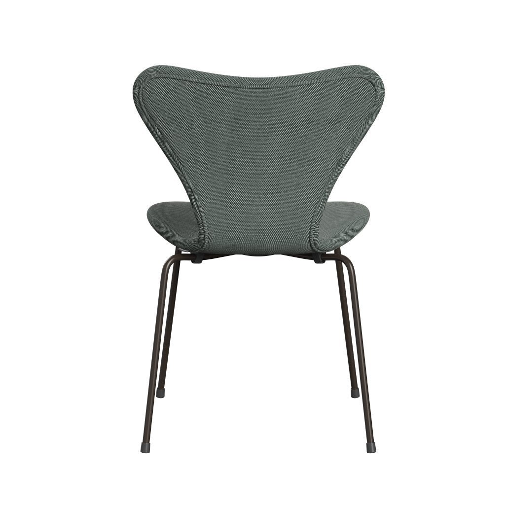 [product_category]-Fritz Hansen 3107 Chair Full Upholstery, Brown Bronze/Steelcut Trio White/Dark Green-Fritz Hansen-3107FU-STR916-DBPC-FRI-4