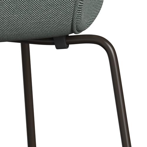 [product_category]-Fritz Hansen 3107 Chair Full Upholstery, Brown Bronze/Steelcut Trio White/Dark Green-Fritz Hansen-3107FU-STR916-DBPC-FRI-7