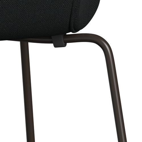 [product_category]-Fritz Hansen 3107 Chair Full Upholstery, Brown Bronze/Sunniva 2 Black (Sv193)-Fritz Hansen-3107FU-SV193-DBPC-FRI-7