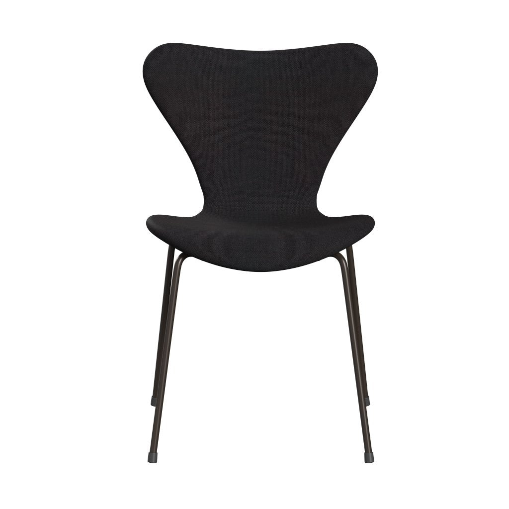 [product_category]-Fritz Hansen 3107 Chair Full Upholstery, Brown Bronze/Sunniva 2 Black (Sv683)-Fritz Hansen-3107FU-SV683-DBPC-FRI-1