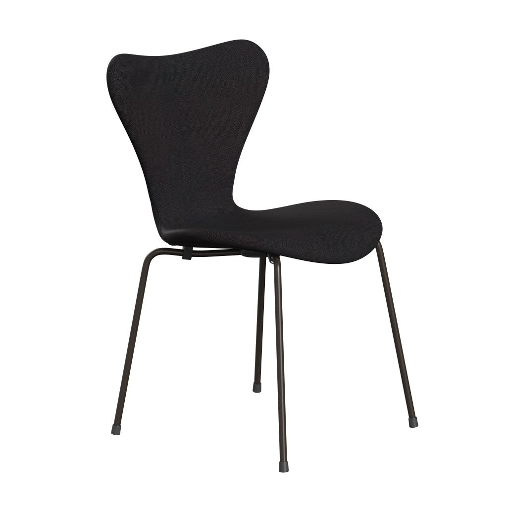 [product_category]-Fritz Hansen 3107 Chair Full Upholstery, Brown Bronze/Sunniva 2 Black (Sv683)-Fritz Hansen-3107FU-SV683-DBPC-FRI-2