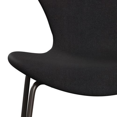 [product_category]-Fritz Hansen 3107 Chair Full Upholstery, Brown Bronze/Sunniva 2 Black (Sv683)-Fritz Hansen-3107FU-SV683-DBPC-FRI-6