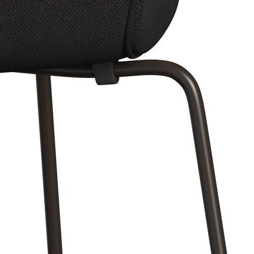 [product_category]-Fritz Hansen 3107 Chair Full Upholstery, Brown Bronze/Sunniva 2 Black (Sv683)-Fritz Hansen-3107FU-SV683-DBPC-FRI-7