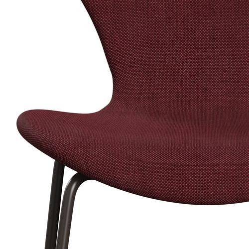 [product_category]-Fritz Hansen 3107 Chair Full Upholstery, Brown Bronze/Sunniva 2 Burgundy-Fritz Hansen-3107FU-SV662-DBPC-FRI-6