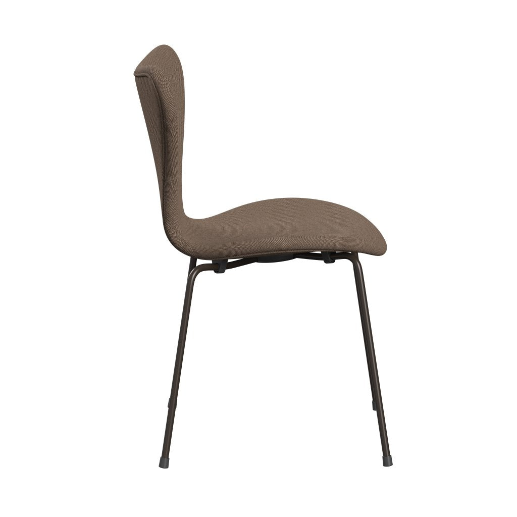 [product_category]-Fritz Hansen 3107 Chair Full Upholstery, Brown Bronze/Sunniva 2 Chocolate/Tan-Fritz Hansen-3107FU-SV253-DBPC-FRI-3