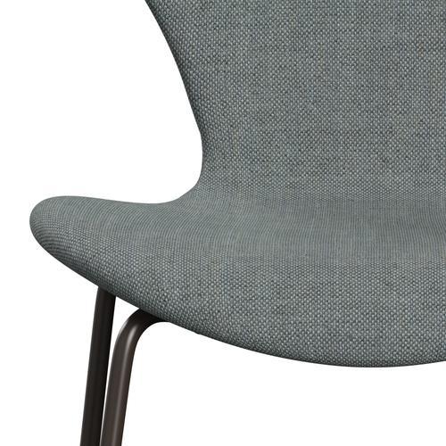 [product_category]-Fritz Hansen 3107 Chair Full Upholstery, Brown Bronze/Sunniva 2 Grey/Pale Green-Fritz Hansen-3107FU-SV152-DBPC-FRI-6