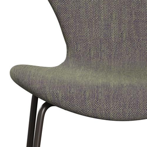 [product_category]-Fritz Hansen 3107 Chair Full Upholstery, Brown Bronze/Sunniva 2 Light Green/Violet-Fritz Hansen-3107FU-SV952-DBPC-FRI-6