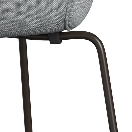 [product_category]-Fritz Hansen 3107 Chair Full Upholstery, Brown Bronze/Sunniva 2 Light Grey/Light Blue-Fritz Hansen-3107FU-SV133-DBPC-FRI-7