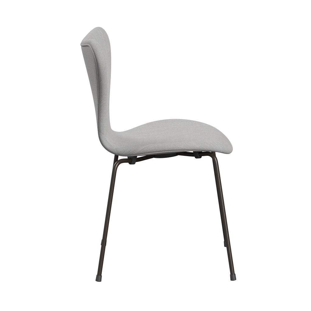 [product_category]-Fritz Hansen 3107 Chair Full Upholstery, Brown Bronze/Sunniva 2 Natural/Light Grey-Fritz Hansen-3107FU-SV713-DBPC-FRI-3