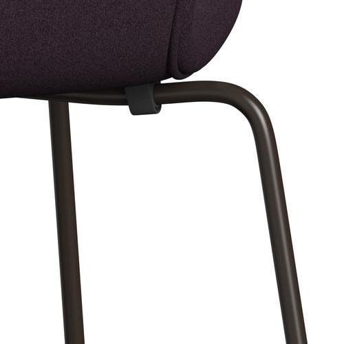 [product_category]-Fritz Hansen 3107 Chair Full Upholstery, Brown Bronze/Tonus Aubergine-Fritz Hansen-3107FU-TON684-DBPC-FRI-7