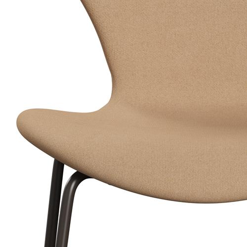 [product_category]-Fritz Hansen 3107 Chair Full Upholstery, Brown Bronze/Tonus Warm Beige-Fritz Hansen-3107FU-TON224-DBPC-FRI-6