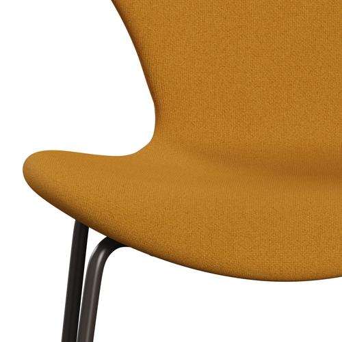 [product_category]-Fritz Hansen 3107 Chair Full Upholstery, Brown Bronze/Tonus Warm Yellow-Fritz Hansen-3107FU-TON454-DBPC-FRI-6