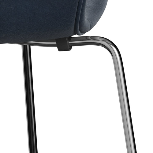 [product_category]-Fritz Hansen 3107 Chair Full Upholstery, Chrome/Belfast Velvet Grey Blue-Fritz Hansen-3107FU-BEL143-CST-FRI-7