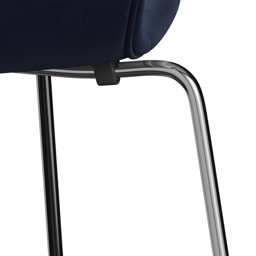 [product_category]-Fritz Hansen 3107 Chair Full Upholstery, Chrome/Belfast Velvet Midnight Blue-Fritz Hansen-3107FU-BEL062-CST-FRI-7