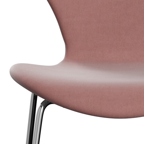 [product_category]-Fritz Hansen 3107 Chair Full Upholstery, Chrome/Belfast Velvet Misty Rose-Fritz Hansen-3107FU-BEL593-CST-FRI-6