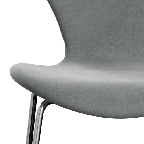 [product_category]-Fritz Hansen 3107 Chair Full Upholstery, Chrome/Belfast Velvet Seal Grey-Fritz Hansen-3107FU-BEL139-CST-FRI-6