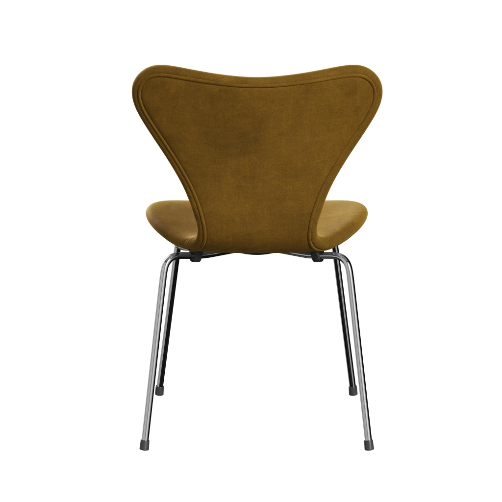 [product_category]-Fritz Hansen 3107 Chair Full Upholstery, Chrome/Belfast Velvet Soft Ochre-Fritz Hansen-3107FU-BEL926-CST-FRI-4