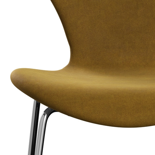 [product_category]-Fritz Hansen 3107 Chair Full Upholstery, Chrome/Belfast Velvet Soft Ochre-Fritz Hansen-3107FU-BEL926-CST-FRI-6