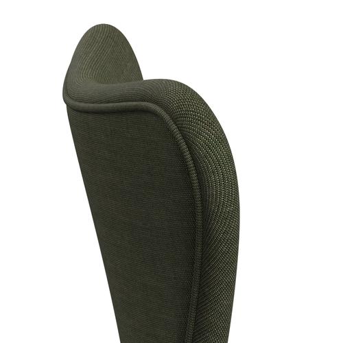 [product_category]-Fritz Hansen 3107 Chair Full Upholstery, Chrome/Canvas Moss Green-Fritz Hansen-3107FU-CA0926-CST-FRI-5