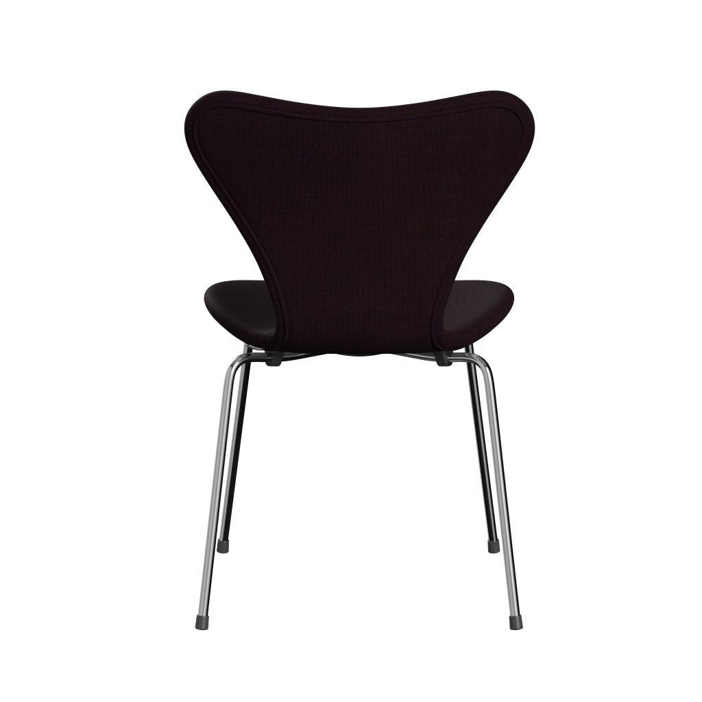 Fritz Hansen 3107 Stol Fuld polstring, Chrome/Canvas Ocean Violet