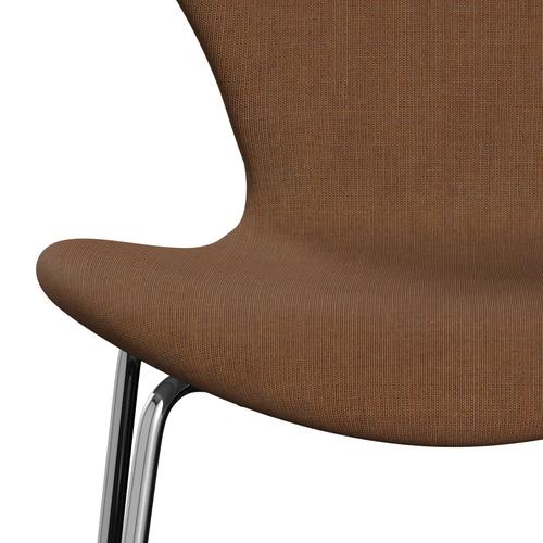 [product_category]-Fritz Hansen 3107 Chair Full Upholstery, Chrome/Canvas Sand Colours-Fritz Hansen-3107FU-CA0254-CST-FRI-6