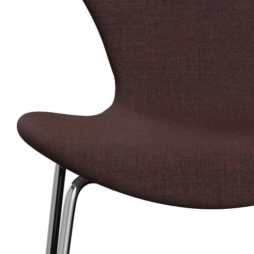 [product_category]-Fritz Hansen 3107 Chair Full Upholstery, Chrome/Canvas Stone Dark-Fritz Hansen-3107FU-CA0674-CST-FRI-6