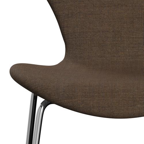 [product_category]-Fritz Hansen 3107 Chair Full Upholstery, Chrome/Canvas Stone Grey-Fritz Hansen-3107FU-CA0264-CST-FRI-6