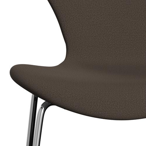 [product_category]-Fritz Hansen 3107 Chair Full Upholstery, Chrome/Capture Brown/Green-Fritz Hansen-3107FU-CP6301-CST-FRI-6