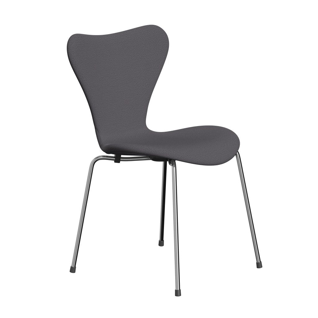 [product_category]-Fritz Hansen 3107 Chair Full Upholstery, Chrome/Capture Dark Grey-Fritz Hansen-3107FU-CP4601-CST-FRI-2