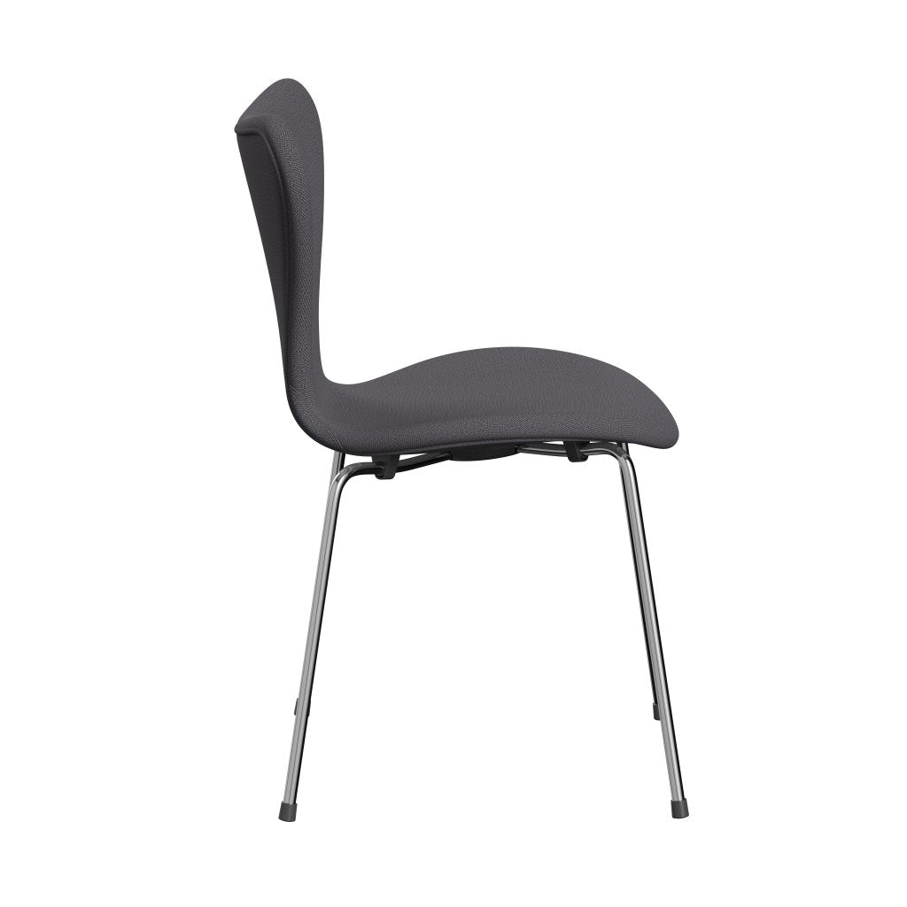 [product_category]-Fritz Hansen 3107 Chair Full Upholstery, Chrome/Capture Dark Grey-Fritz Hansen-3107FU-CP4601-CST-FRI-3