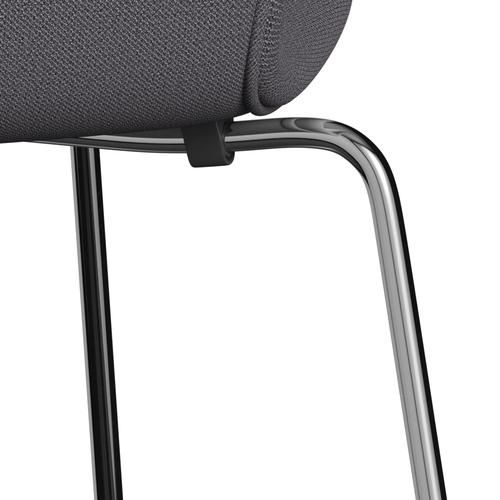 [product_category]-Fritz Hansen 3107 Chair Full Upholstery, Chrome/Capture Dark Grey-Fritz Hansen-3107FU-CP4601-CST-FRI-7