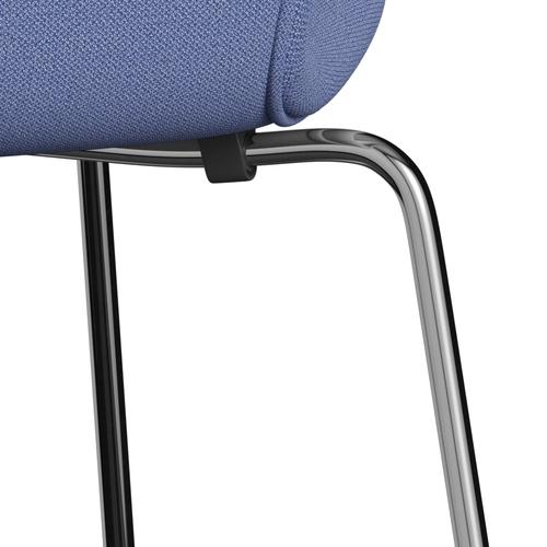 [product_category]-Fritz Hansen 3107 Chair Full Upholstery, Chrome/Capture Light Blue (Cp4901)-Fritz Hansen-3107FU-CP4901-CST-FRI-7