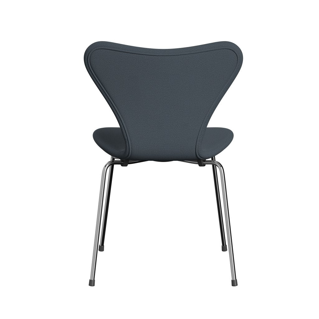 [product_category]-Fritz Hansen 3107 Chair Full Upholstery, Chrome/Capture Petrol Blue-Fritz Hansen-3107FU-CP6602-CST-FRI-4