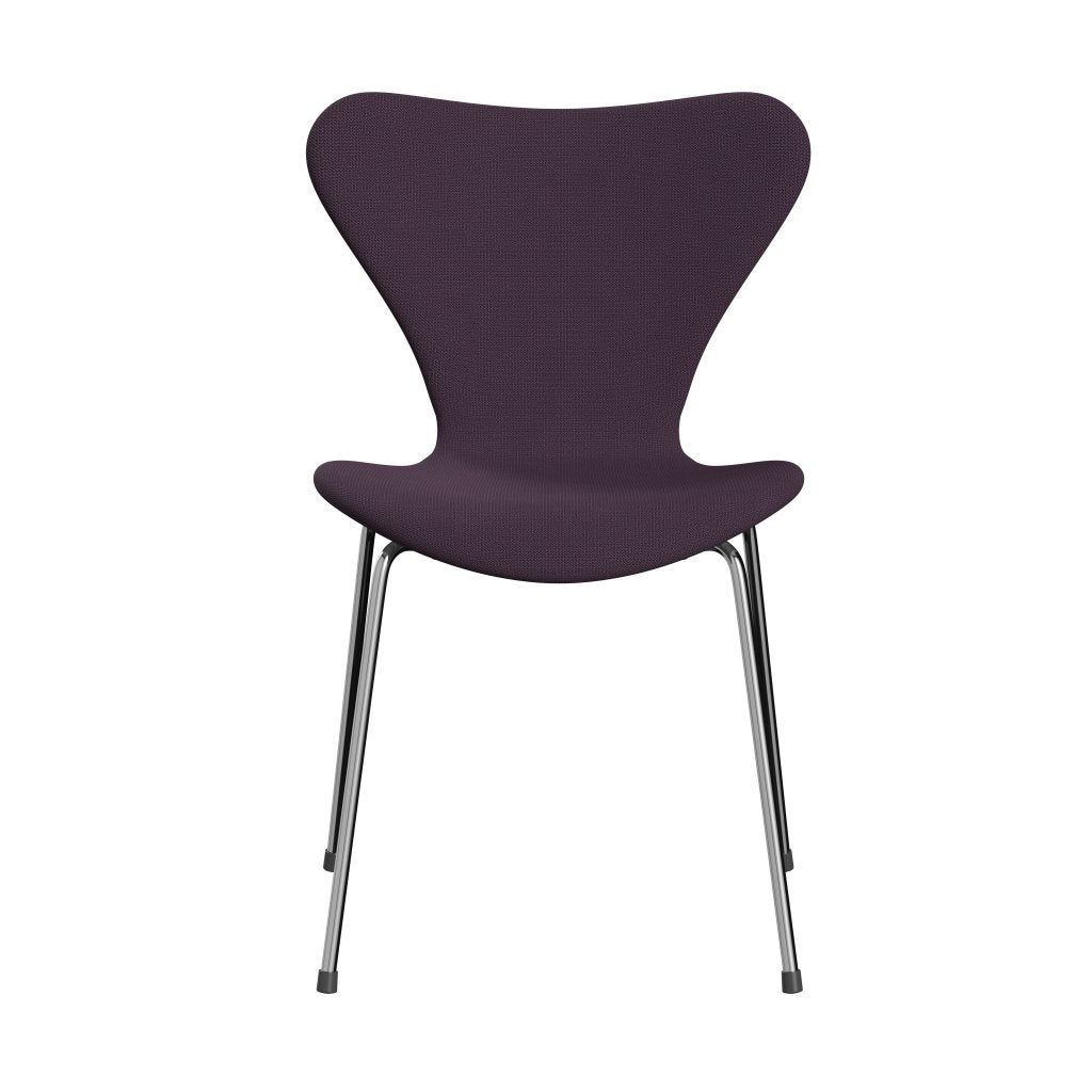 [product_category]-Fritz Hansen 3107 Chair Full Upholstery, Chrome/Capture Violet Dark-Fritz Hansen-3107FU-CP7001-CST-FRI-1