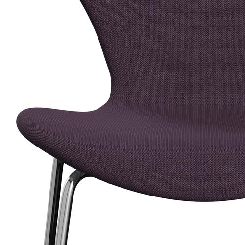 [product_category]-Fritz Hansen 3107 Chair Full Upholstery, Chrome/Capture Violet Dark-Fritz Hansen-3107FU-CP7001-CST-FRI-6