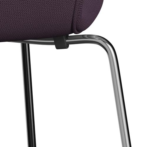 [product_category]-Fritz Hansen 3107 Chair Full Upholstery, Chrome/Capture Violet Dark-Fritz Hansen-3107FU-CP7001-CST-FRI-7