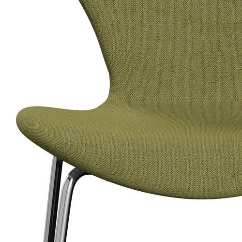 [product_category]-Fritz Hansen 3107 Chair Full Upholstery, Chrome/Capture Wamrgrün-Fritz Hansen-3107FU-CP5301-CST-FRI-6