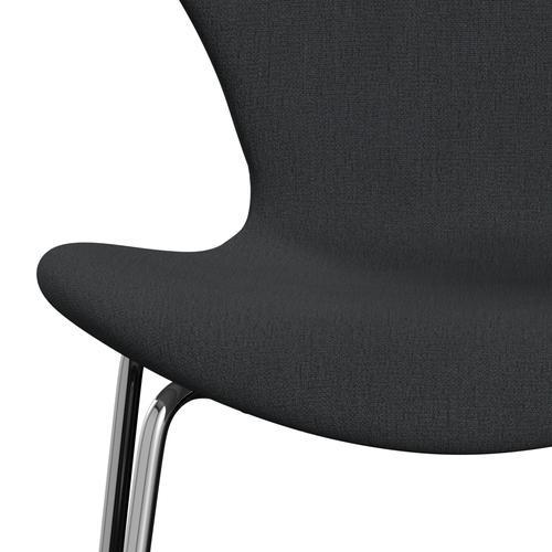 [product_category]-Fritz Hansen 3107 Chair Full Upholstery, Chrome/Christianshavn Grey-Fritz Hansen-3107FU-CH1173-CST-FRI-6